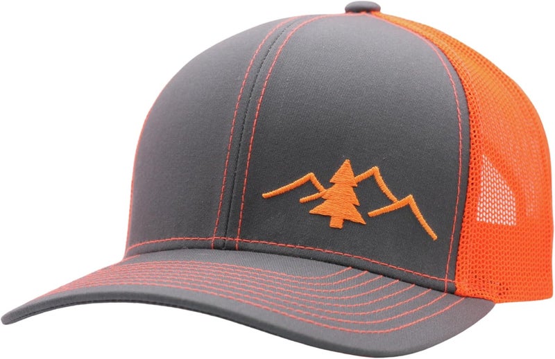 Lindo Trucker Hat [ Great Outdoors Design ] for Men and Women: Mid Profile Cap with Breathable Mesh Back and Adjustable Snap - Image 1